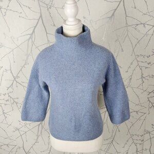 Mercer & Madison Baby Blue 70% Wool 30% Cashmere Mockneck Sweater